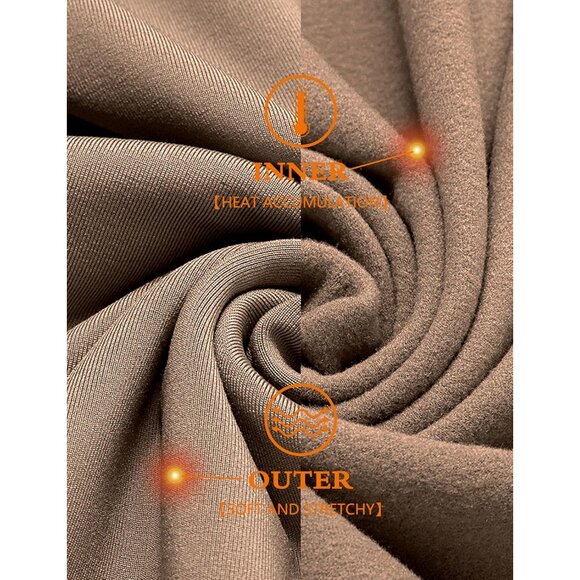 Thermal Underwear for Men High Stretch Fleece Lined Long Sleeve Crewneck Thermal - Picture 3 of 9